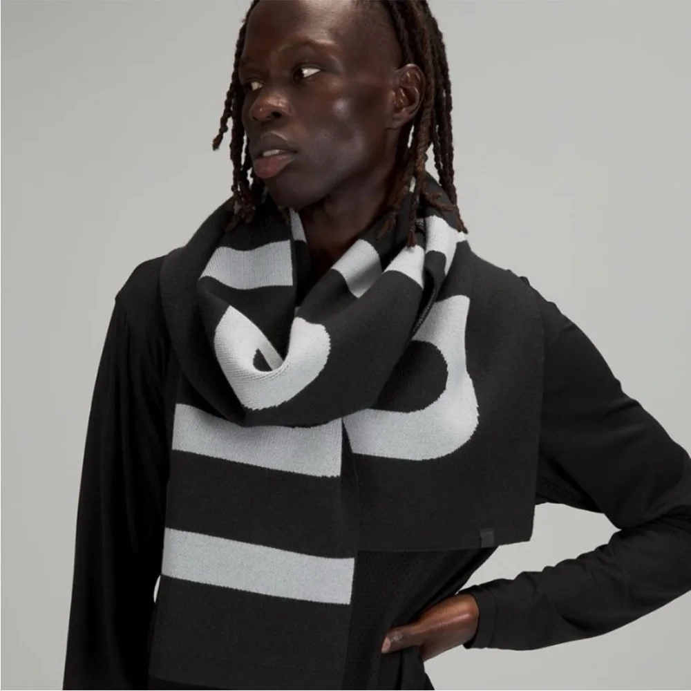 Lululemon Wool-Blend Knit Logo Scarf